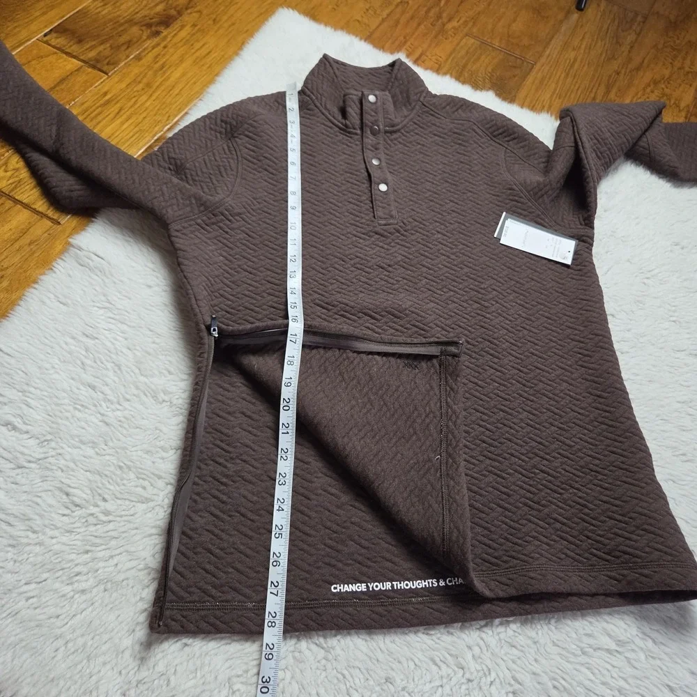 NWT Rhone Weekender Quilted Snap Pullover Shirt Men's Medium Brown